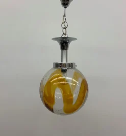 Discount Pamono Murano Glass Pendant Lamp from Mazzega, 1970s