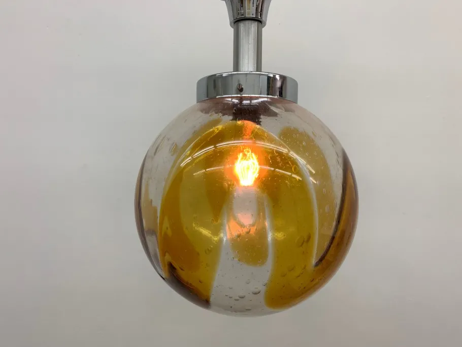 Discount Pamono Murano Glass Pendant Lamp from Mazzega, 1970s