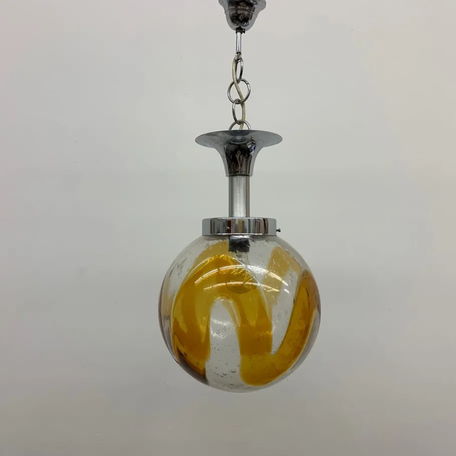 Discount Pamono Murano Glass Pendant Lamp from Mazzega, 1970s