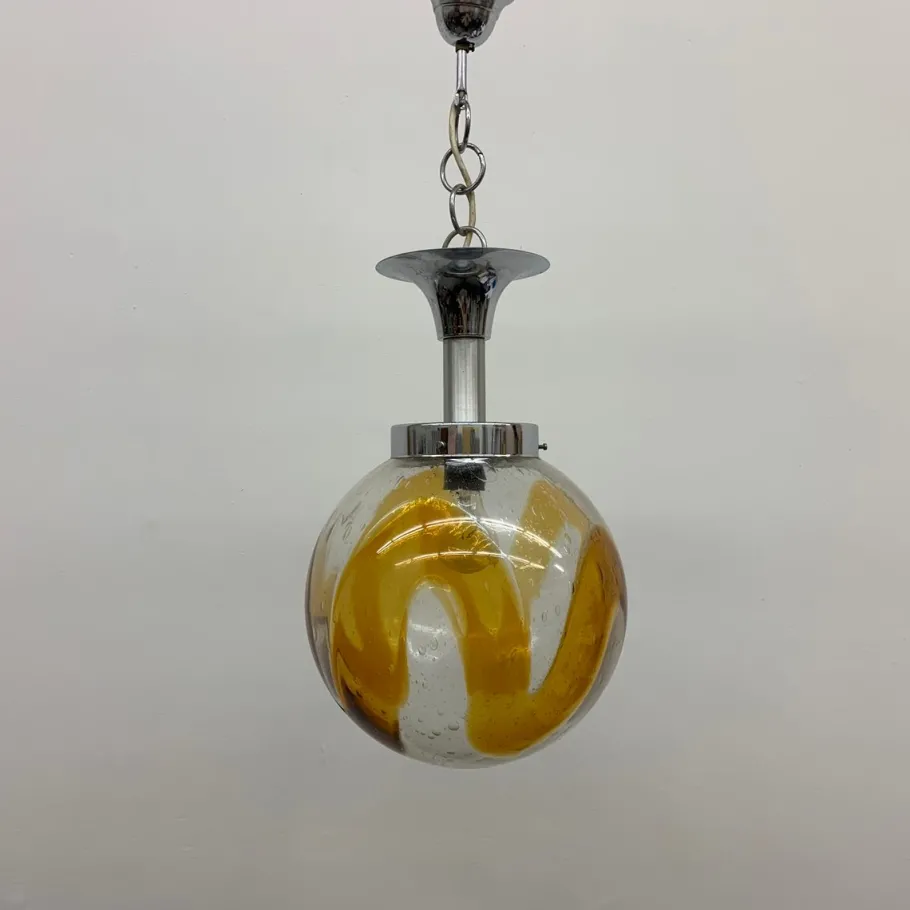 Discount Pamono Murano Glass Pendant Lamp from Mazzega, 1970s