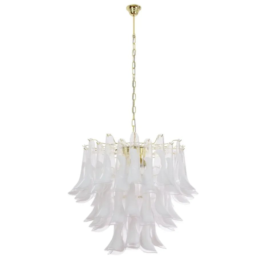 Hot Pamono Murano Glass Petal Chandelier, Italy, 1990s