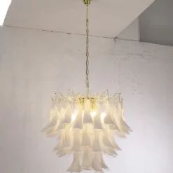 Hot Pamono Murano Glass Petal Chandelier, Italy, 1990s