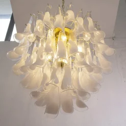 Hot Pamono Murano Glass Petal Chandelier, Italy, 1990s