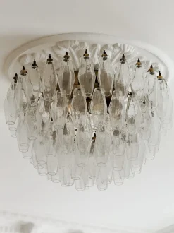 Hot Pamono Murano Glass Plafond Flush Mount in the style of Carlo Scarpa