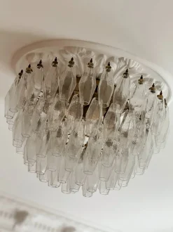 Hot Pamono Murano Glass Plafond Flush Mount in the style of Carlo Scarpa