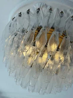 Hot Pamono Murano Glass Plafond Flush Mount in the style of Carlo Scarpa