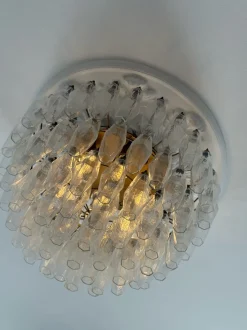 Hot Pamono Murano Glass Plafond Flush Mount in the style of Carlo Scarpa