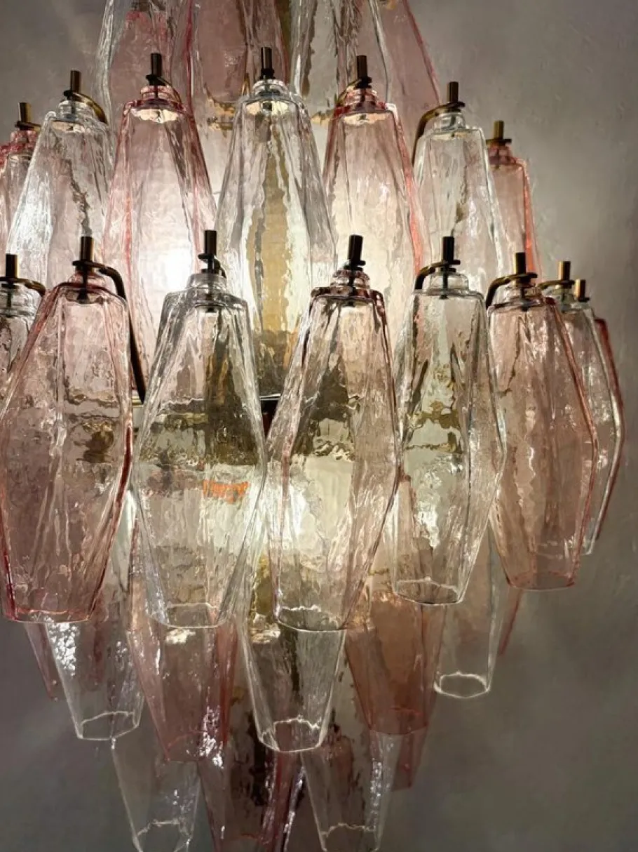 Discount Pamono Murano Glass Polyhedral Wall Sconces attributed to Carlo Scarpa for Venini, 1960s, Set of 2