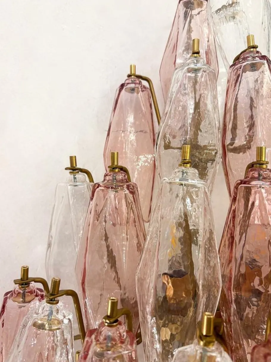 Discount Pamono Murano Glass Polyhedral Wall Sconces attributed to Carlo Scarpa for Venini, 1960s, Set of 2