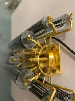 Hot Pamono Murano Glass Prism Sconces, 1970s, Set of 2