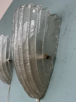 Best Pamono Murano Glass Sconces in Grit, Italy, 1970s, Set of 2