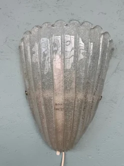 Best Pamono Murano Glass Sconces in Grit, Italy, 1970s, Set of 2