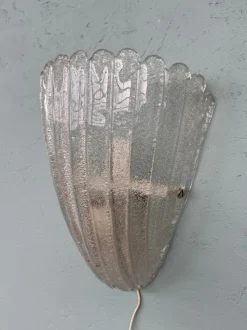 Best Pamono Murano Glass Sconces in Grit, Italy, 1970s, Set of 2