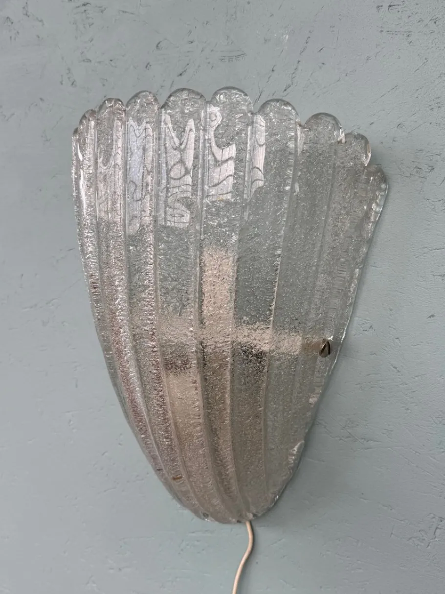 Best Pamono Murano Glass Sconces in Grit, Italy, 1970s, Set of 2