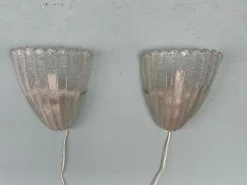 Best Pamono Murano Glass Sconces in Grit, Italy, 1970s, Set of 2