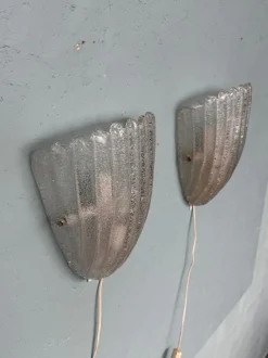 Best Pamono Murano Glass Sconces in Grit, Italy, 1970s, Set of 2