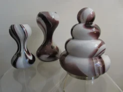 New Pamono Murano Glass Table Lamp and Vases by Carlo Moretti, 1960s, Set of 3