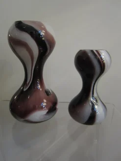 New Pamono Murano Glass Table Lamp and Vases by Carlo Moretti, 1960s, Set of 3