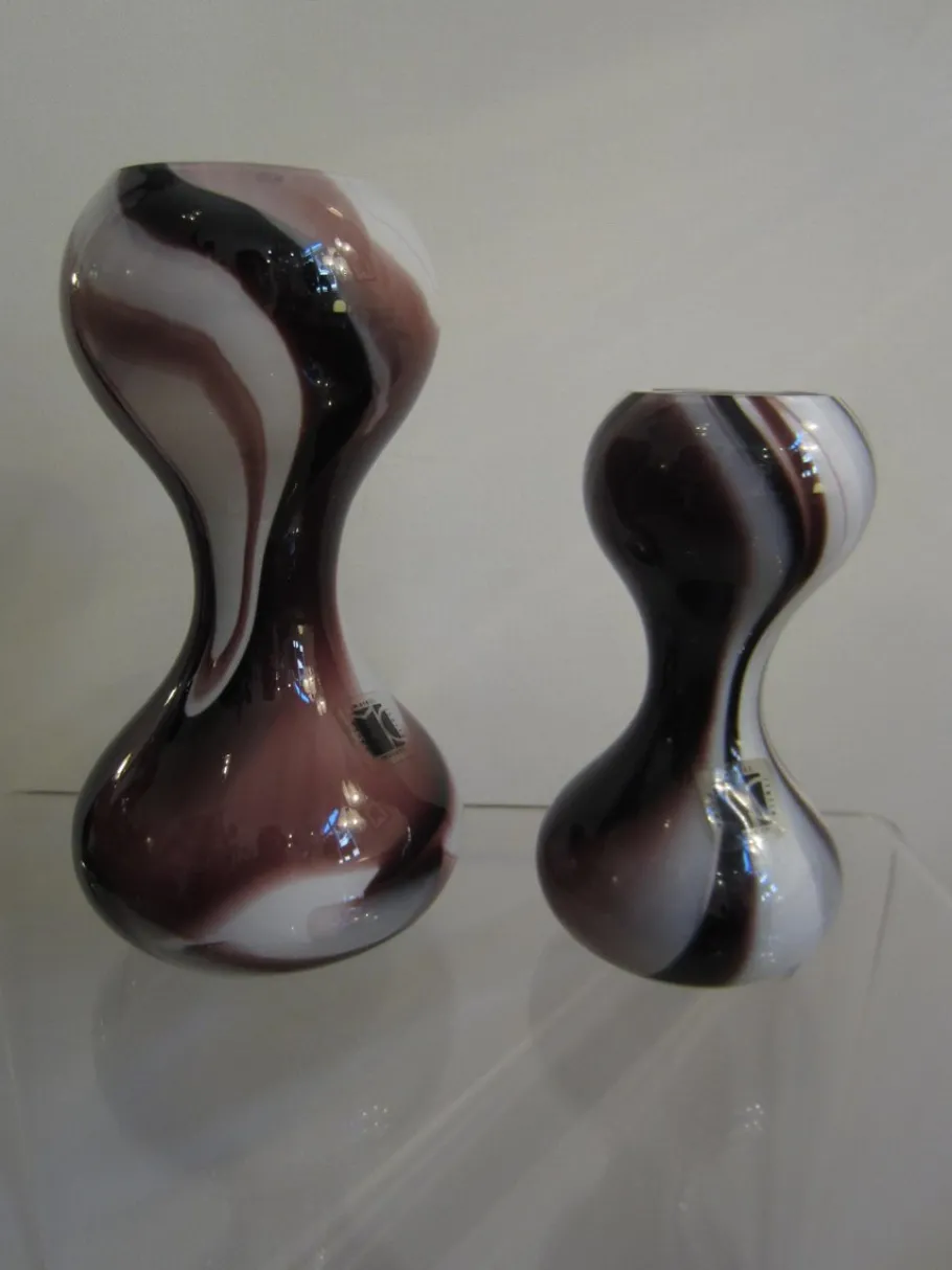 New Pamono Murano Glass Table Lamp and Vases by Carlo Moretti, 1960s, Set of 3