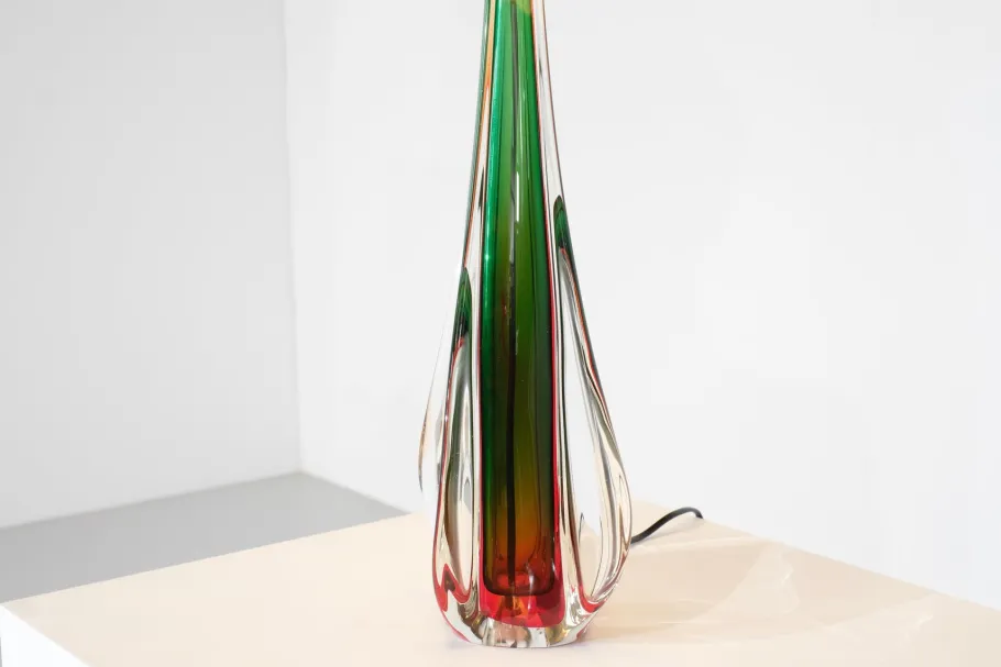 Sale Pamono Murano Glass Table Lamp by Flavio Poli for Seguso, Italy, 1960s