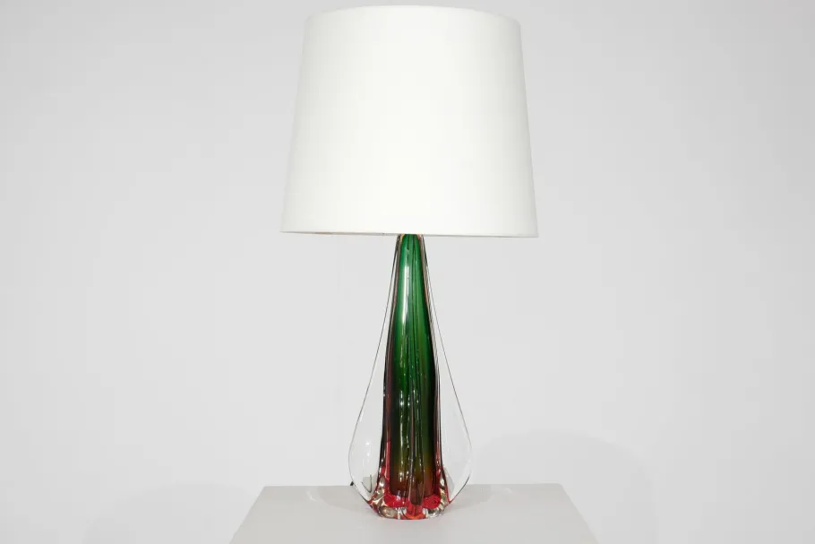 Sale Pamono Murano Glass Table Lamp by Flavio Poli for Seguso, Italy, 1960s