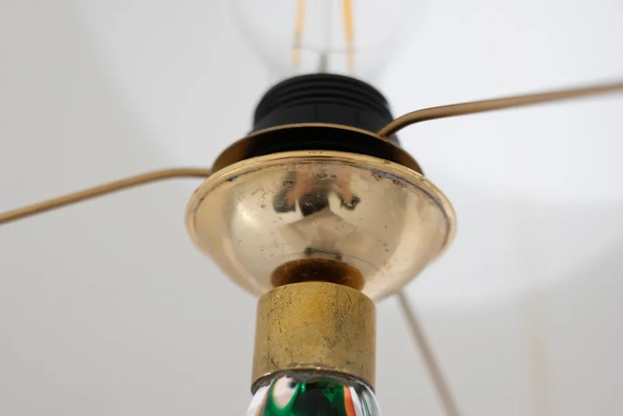 Sale Pamono Murano Glass Table Lamp by Flavio Poli for Seguso, Italy, 1960s