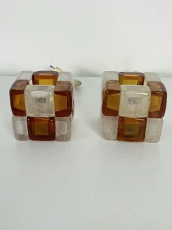 Clearance Pamono Murano Glass Table Lamps attributed to Albano Poli for Poliarte, 1970s, Set of 2