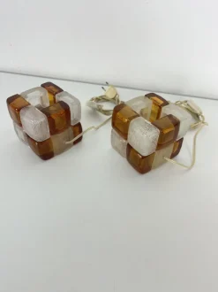 Clearance Pamono Murano Glass Table Lamps attributed to Albano Poli for Poliarte, 1970s, Set of 2