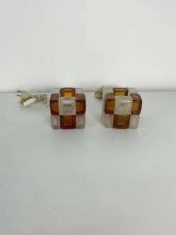 Clearance Pamono Murano Glass Table Lamps attributed to Albano Poli for Poliarte, 1970s, Set of 2