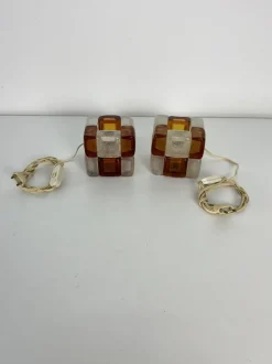 Clearance Pamono Murano Glass Table Lamps attributed to Albano Poli for Poliarte, 1970s, Set of 2