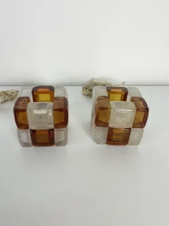 Clearance Pamono Murano Glass Table Lamps attributed to Albano Poli for Poliarte, 1970s, Set of 2