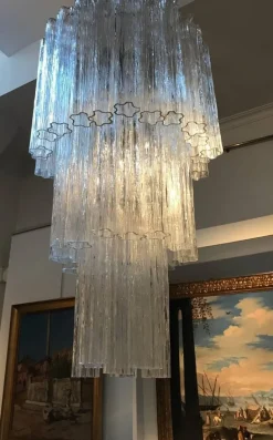Sale Pamono Murano Glass Tronchi Chandelier