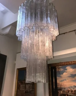 Sale Pamono Murano Glass Tronchi Chandelier