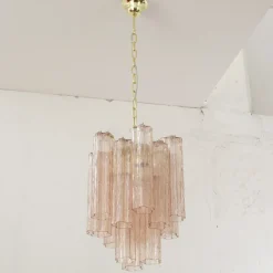 New Pamono Murano Glass Tronchi Chandelier, Italy, 1990s