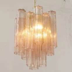 New Pamono Murano Glass Tronchi Chandelier, Italy, 1990s