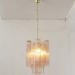 New Pamono Murano Glass Tronchi Chandelier, Italy, 1990s