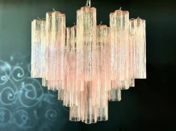Hot Pamono Murano Glass Tube Chandelier