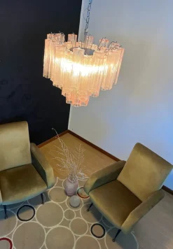 Hot Pamono Murano Glass Tube Chandelier