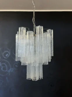 Discount Pamono Murano Glass Tube Chandelier, 1990s