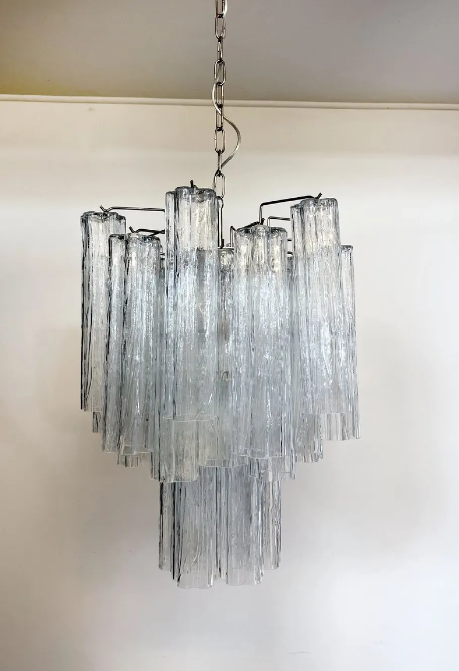 Discount Pamono Murano Glass Tube Chandelier, 1990s