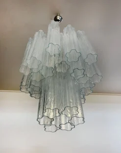 Discount Pamono Murano Glass Tube Chandelier, 1990s