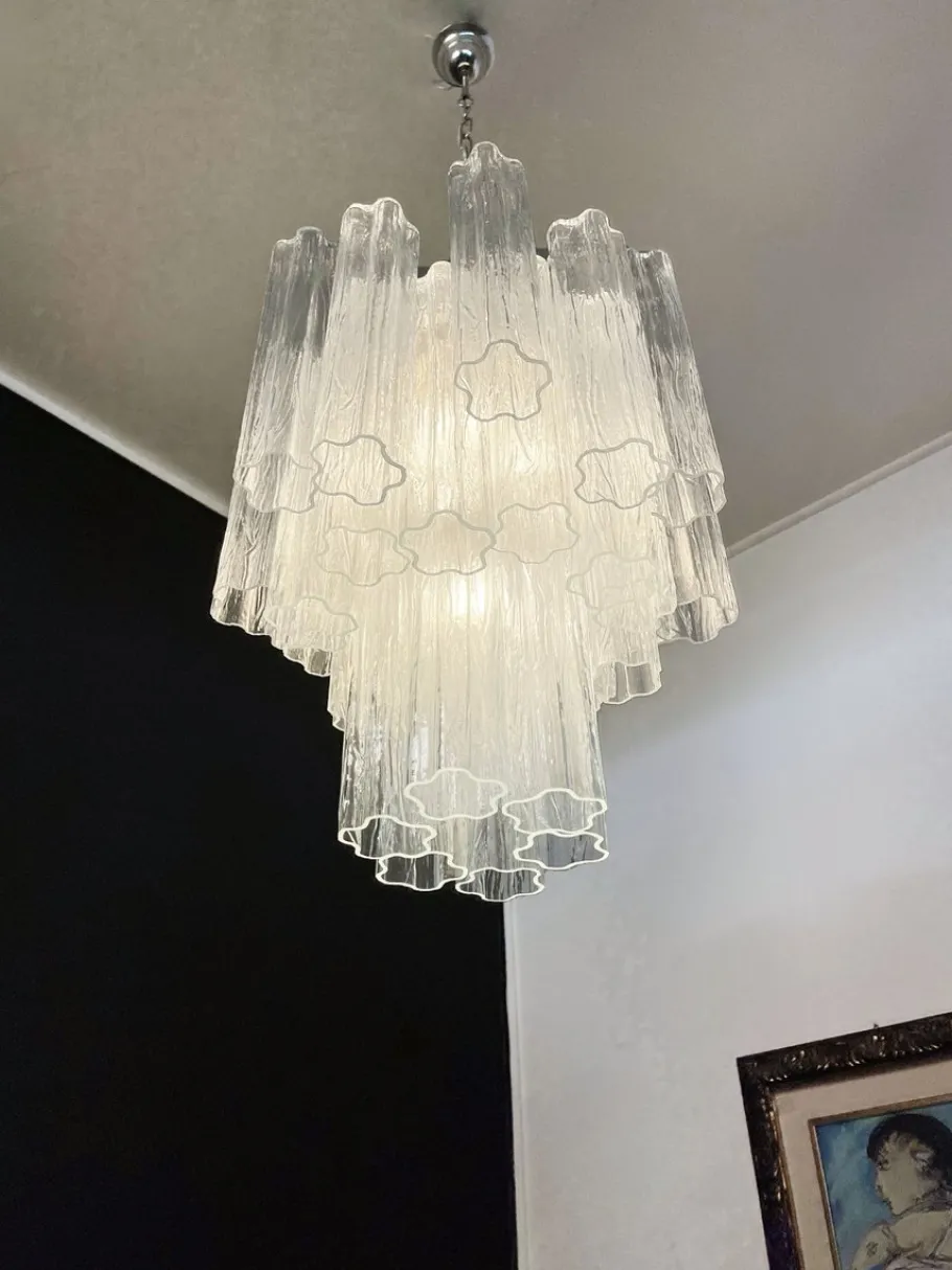 Discount Pamono Murano Glass Tube Chandelier, 1990s