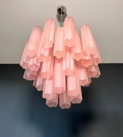 New Pamono Murano Glass Tube Chandelier, 1990