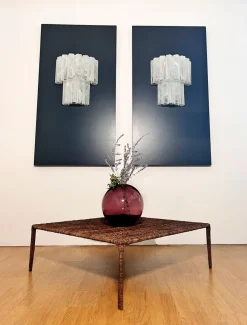 Clearance Pamono Murano Glass Tube Wall Sconces with 13 White Alabaster Glass Tubes, 1990s, Set of 2