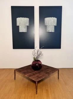 Clearance Pamono Murano Glass Tube Wall Sconces with 13 White Alabaster Glass Tubes, 1990s, Set of 2