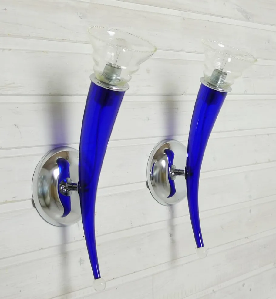 New Pamono Murano Glass Wall Lamp by Giuseppe Righetto for Artemide, Italy, 1990s