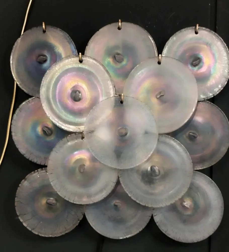 New Pamono Murano Glass Wall Lamp, Italy, 1960s