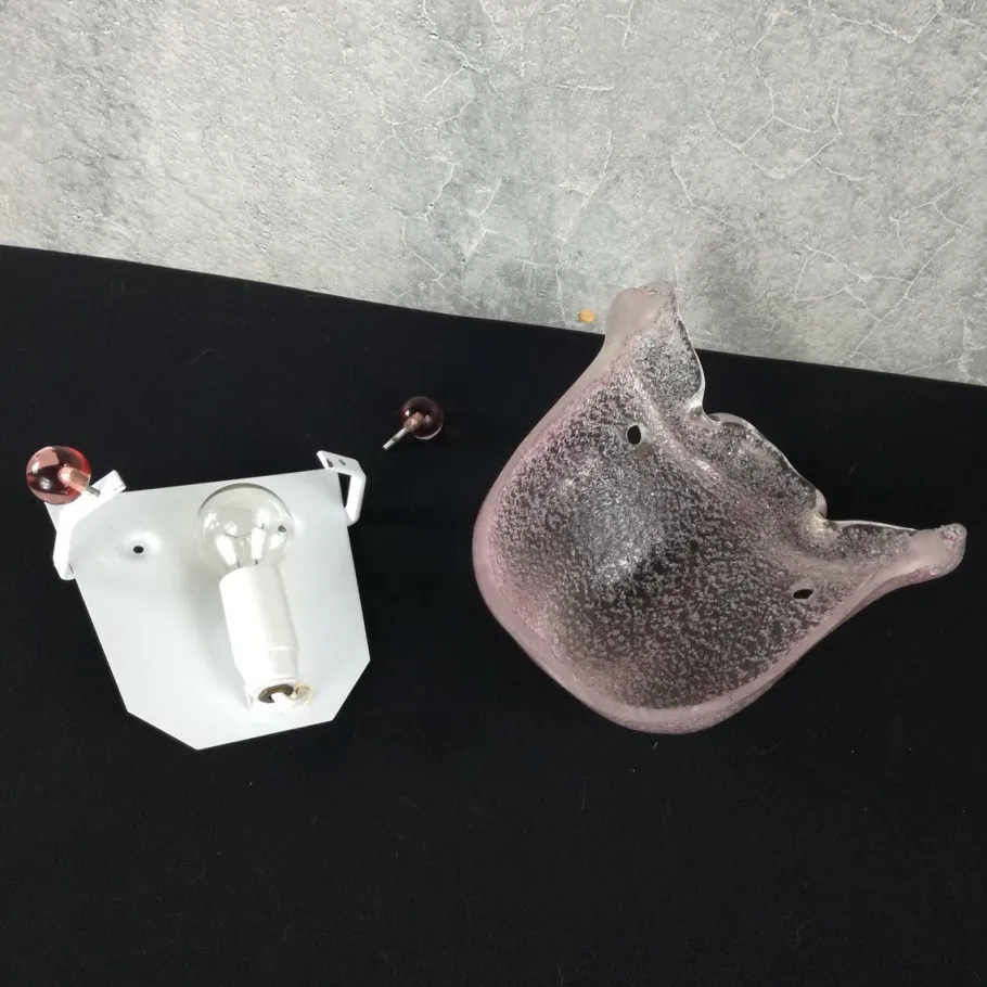 Best Pamono Murano Glass Wall Lamp, Italy, 1970s