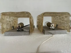 Sale Pamono Murano Glass Wall Lamps attributed to Archimede Seguso, 1970s, Set of 2