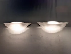 Sale Pamono Murano Glass Wall Lamps from AV Mazzega, 1990s, Set of 2